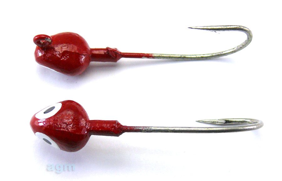 AGM Saltwater Jig Head 10g Size 3/0 Red (5pcs)