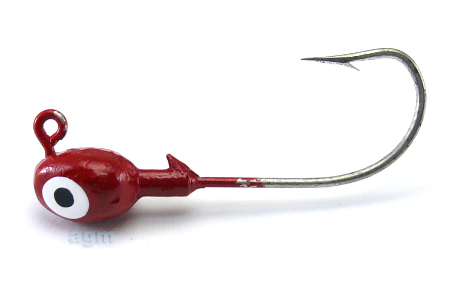 AGM Saltwater Jig Head 10g Size 3/0 - Red (5pcs)