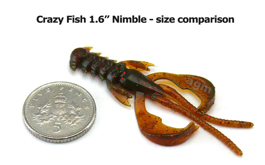 Crazy Fish 1.6" Nimble - 13D Peach (9pcs)