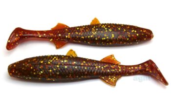 Rip Tide 4" Mullet - Rootbeer Gold Flake (8pcs)