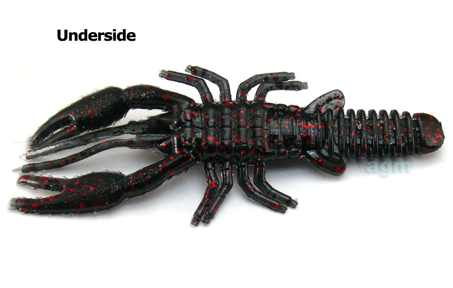 AGM 3" Crayfish - Black Red Flake (8pcs)