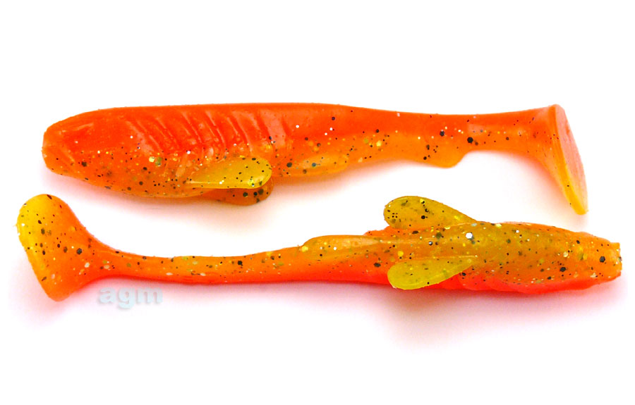 Crazy Fish 4" Tough - 15D Fire Orange (6pcs)