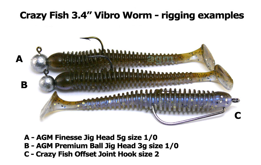 Crazy Fish 3.4" Vibro Worm - 6 Chartreuse (5pcs)