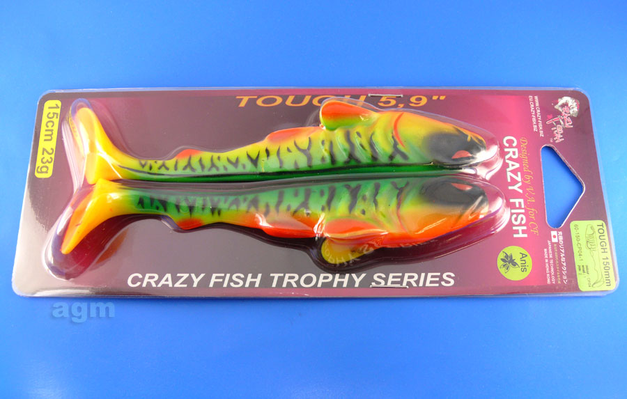 Crazy Fish Trophy Series 5.9" Tough - CP04 Fire Perch (2pcs)