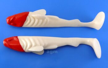 Crazy Fish 5in Tough 59RH White Red Head 5pcs