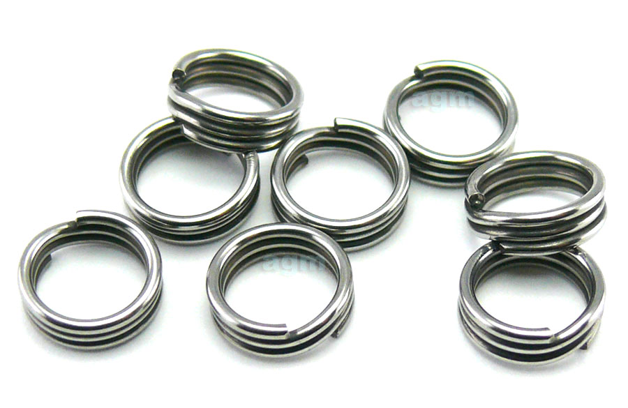 AGM Extra Strong Stainless Split Ring 7.6mm/260lb (8pcs)