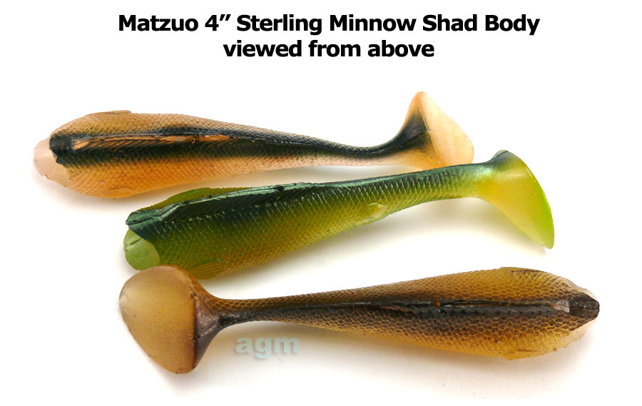Matzuo 4" Sterling Minnow Shad Body - Rosy Shad (3pcs)
