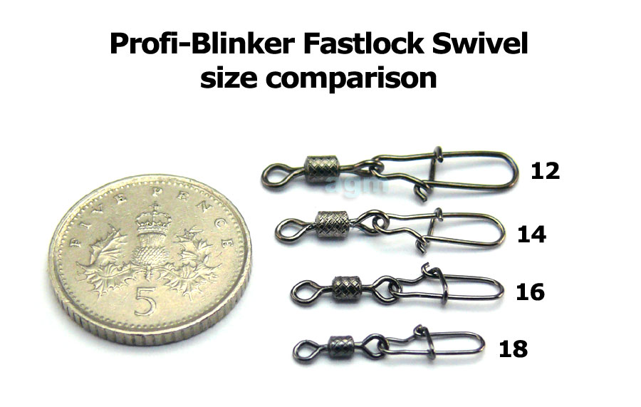 Profi-Blinker Fastlock Swivel - Size 12 (10pcs)