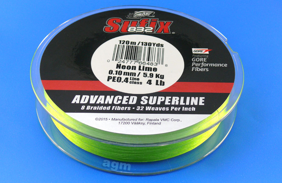 Sufix 832 Braid 5.9kg/13lb (120mtrs) - Neon Lime
