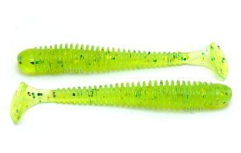 Crazy Fish 2in Vibro Worm 20 Kiwi 8pcs