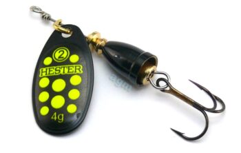 Hester Bell Spinner 4g - 19 Black/Chartreuse Spots