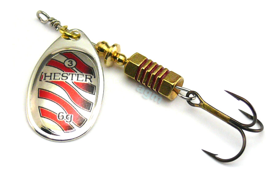 Hester Style Spinner 6g - Silver/Red