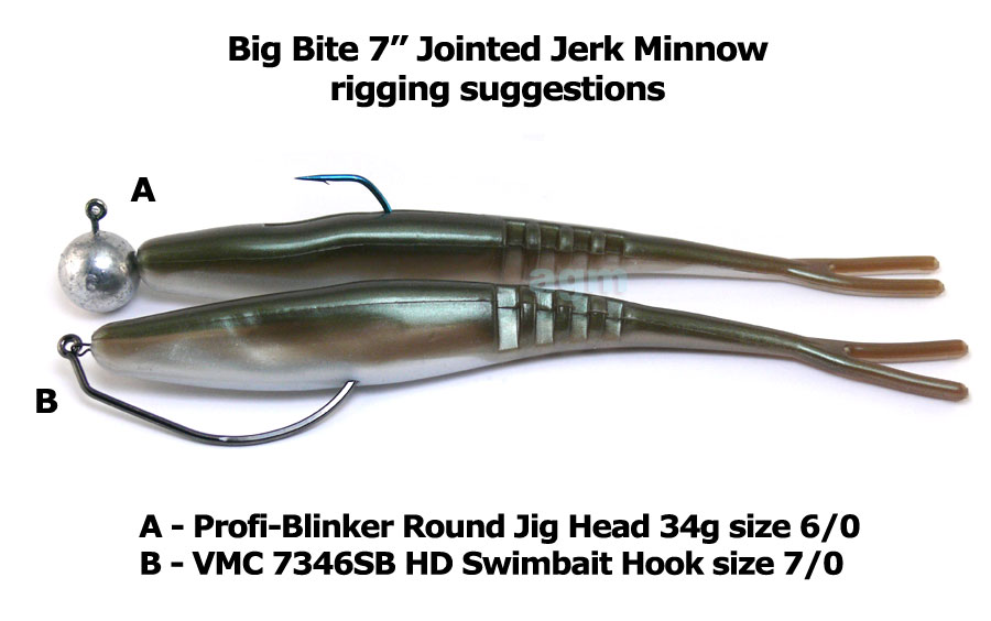 Big Bite 7" Jointed Jerk Minnow - Arkansas Shiner (5pcs)