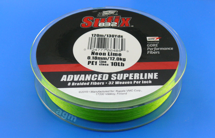 Sufix 832 Braid 12kg/26lb (120mtrs) - Neon Lime