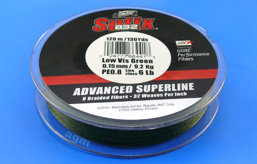 Sufix 832 Braid 9.2kg/20lb (120mtrs) - Low Vis Green