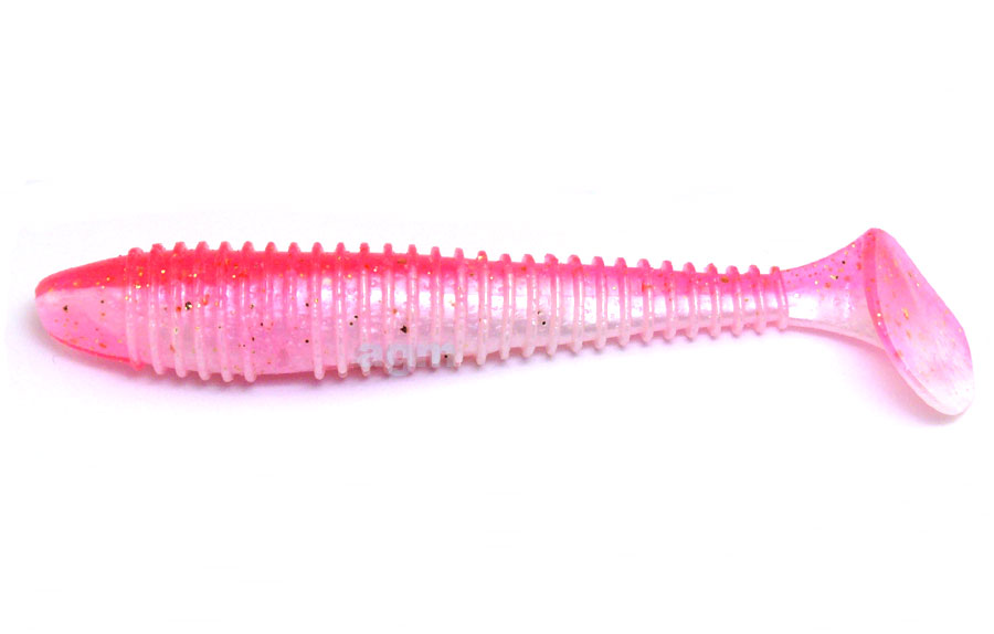 Crazy Fish 4.7" Vibro Fat - 9D Pink/Snow (4pcs)