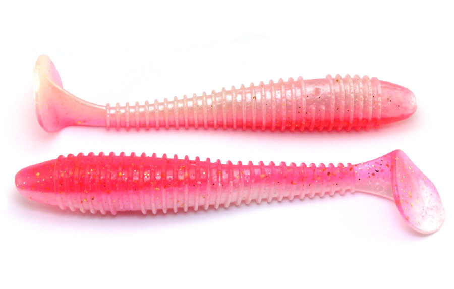 Crazy Fish 4.7" Vibro Fat - 9D Pink/Snow (4pcs)