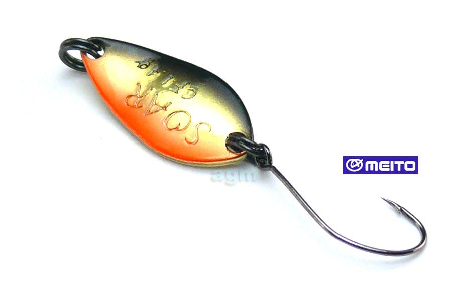 Crazy Fish Soar Spoon 1.4g 13 Brass/Orange/Black AGM Lure Fishing