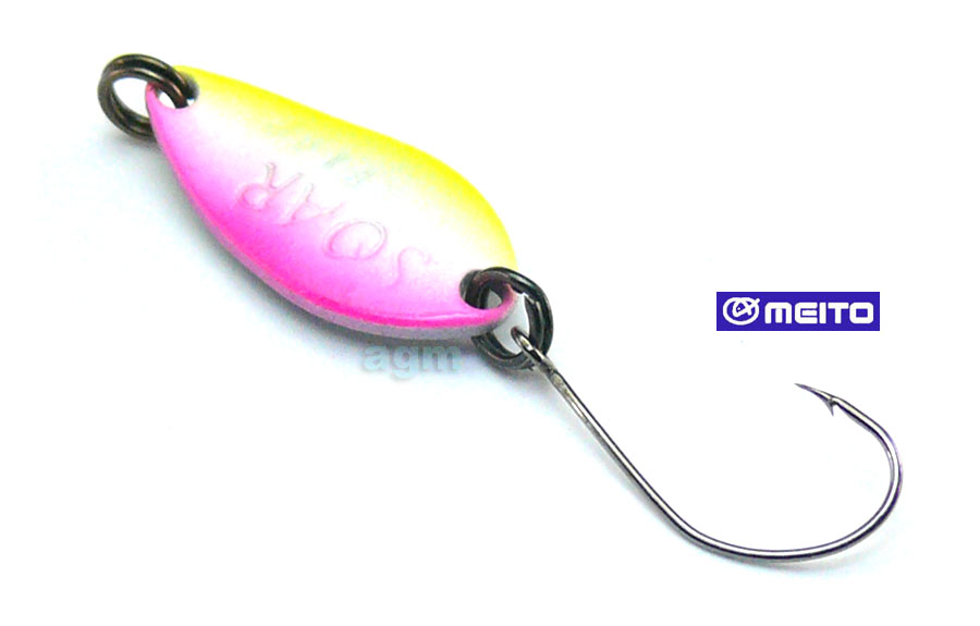 Crazy Fish Soar Spoon 1.4g - 25 Chartreuse/White/Pink