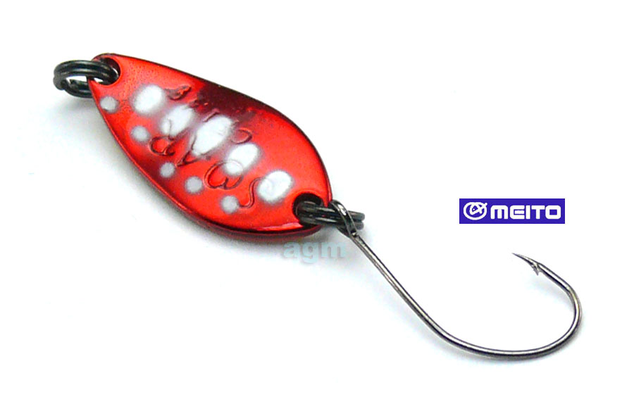 Crazy Fish Soar Spoon 1.4g - 82.1 Met. Red/White Spots