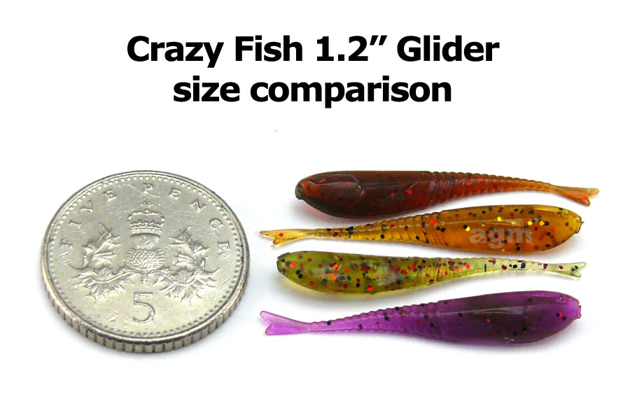 Crazy Fish 1.2" Glider - UV Motor Oil & Cold Pearl (16pcs)