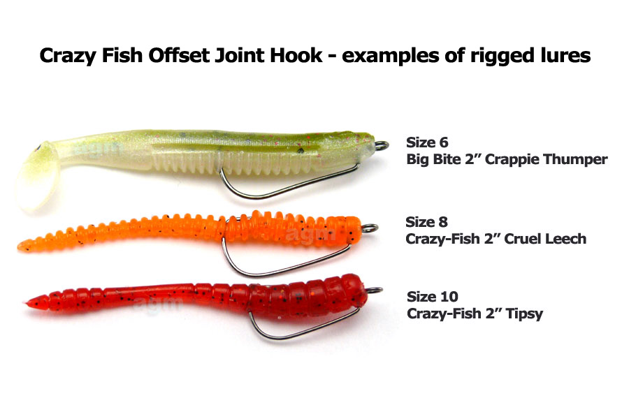 Crazy Fish Offset Joint Hook - Size 6 (5pcs)