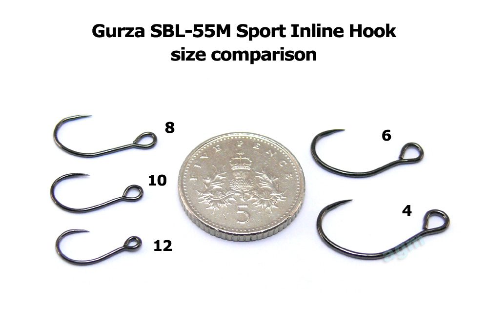 Gurza SBL-55M Barbless Sport Inline Hook - Size 6 (8pcs)