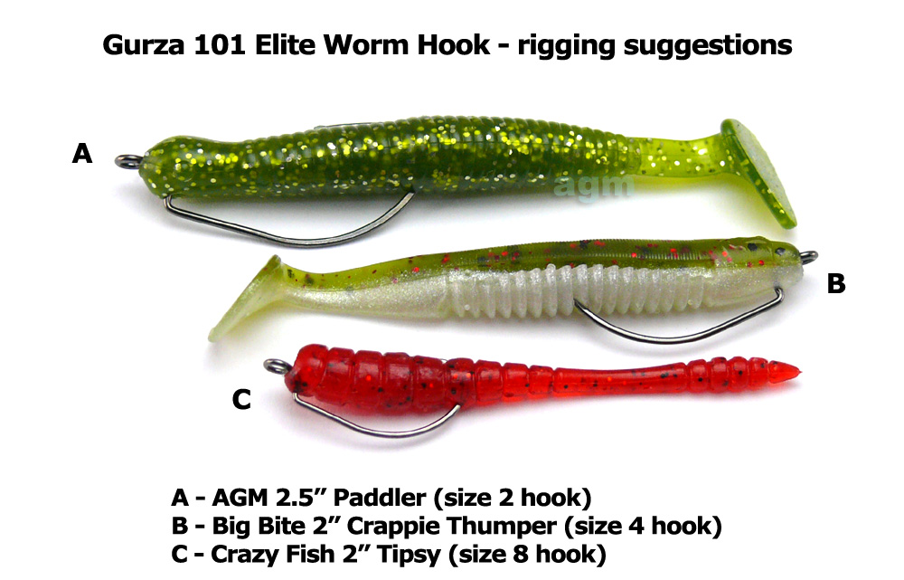 Gurza 101 Elite Worm Hook - Size 10 (6pcs)