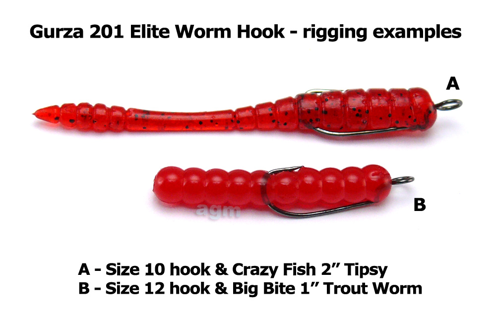 Gurza 210 Elite Worm Hook - Size 12 (6pcs)