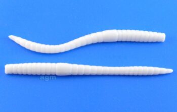 Crazy Fish 2.8in Classic Floating Worm White 12pcs
