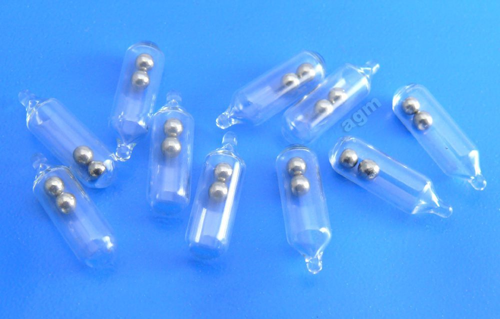 Glass Tube Rattle AGM Glass Lure Rattle Large 10pcs