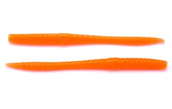 Crazy Fish 2.8in MF Classic Worm Toxic Orange 12pcs