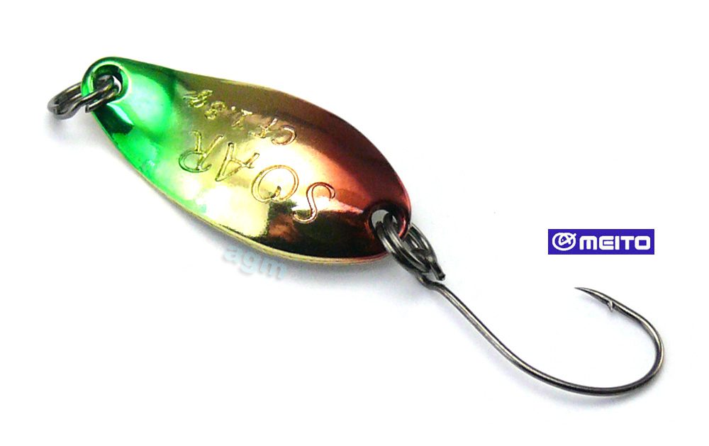 Crazy Fish Soar Spoon 1.8g 12 Brass/Green/Brown AGM Lure Fishing