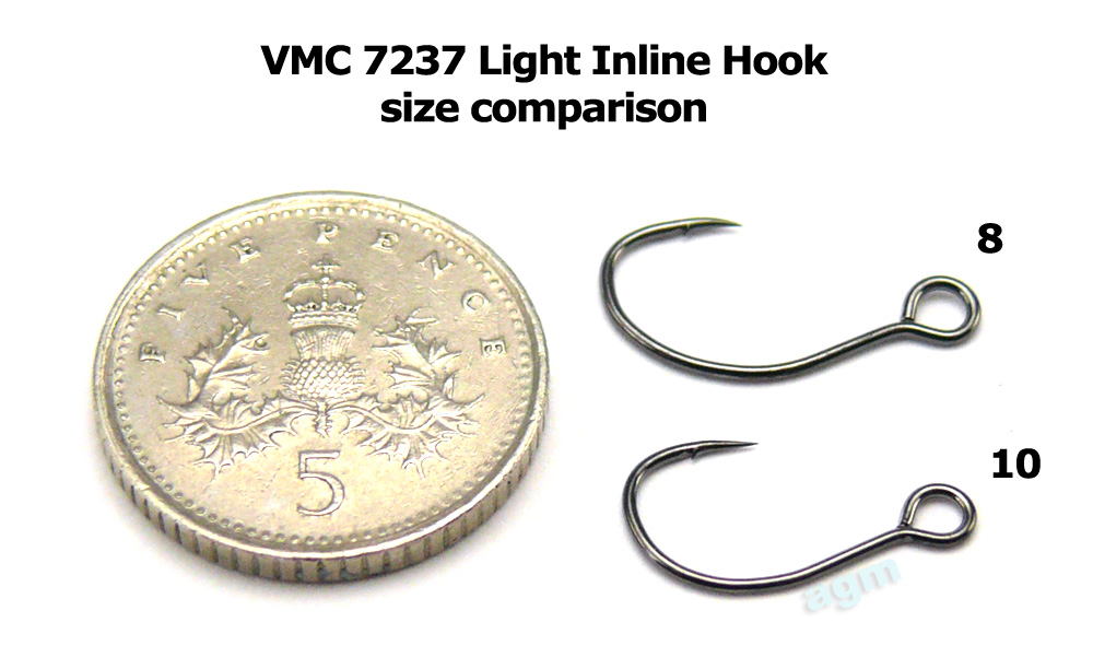 VMC 7237 Light Inline Hook - Size 8 (7pcs)