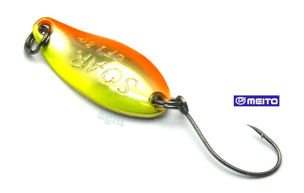 Crazy Fish Soar Spoon 1.8g 20 Brass/Orange/Yellow AGM Lure Fishing