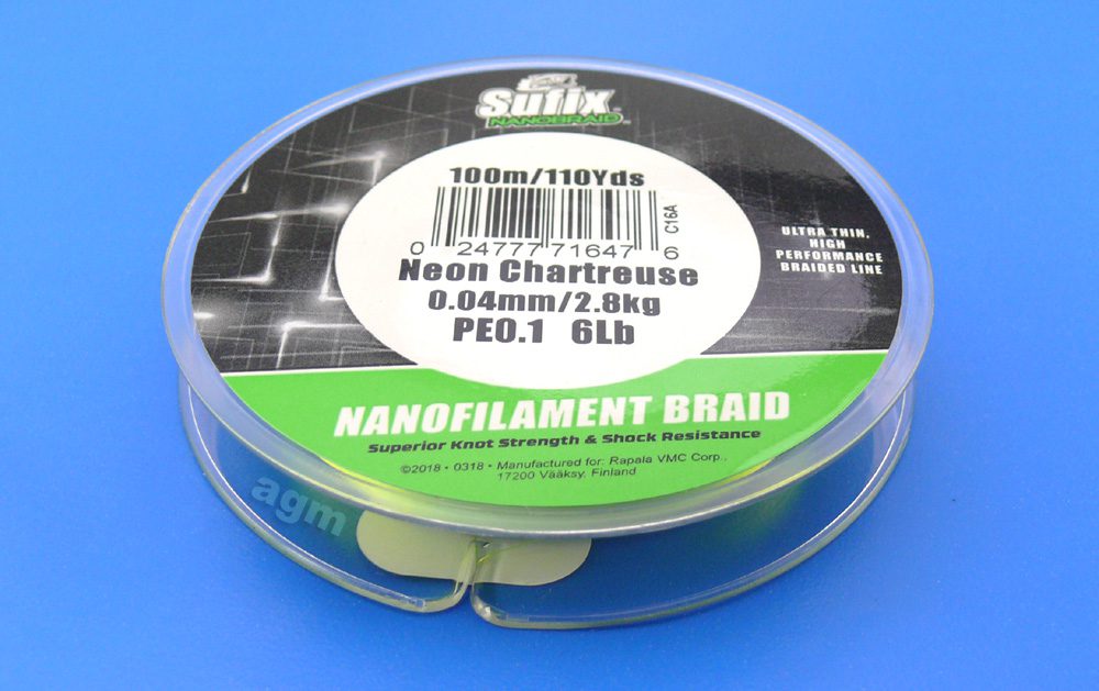 Sufix NanoBraid 2.8kg/6lb (100mtrs) - Neon Chartreuse