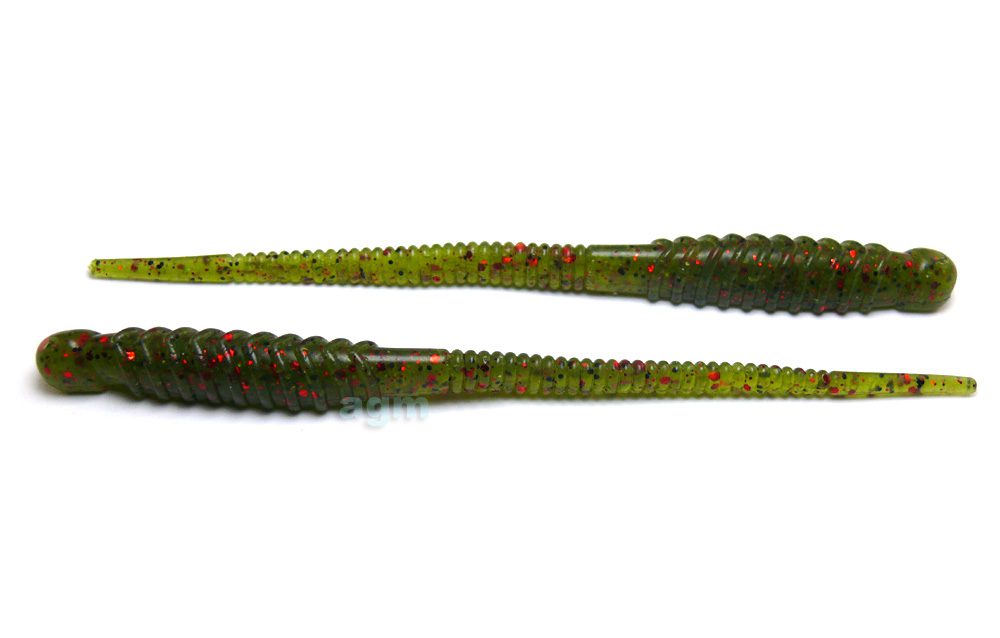 Big Hammer 5" Salt Shaker Worm Watermelon Red (10pcs) AGM Lure Fishing