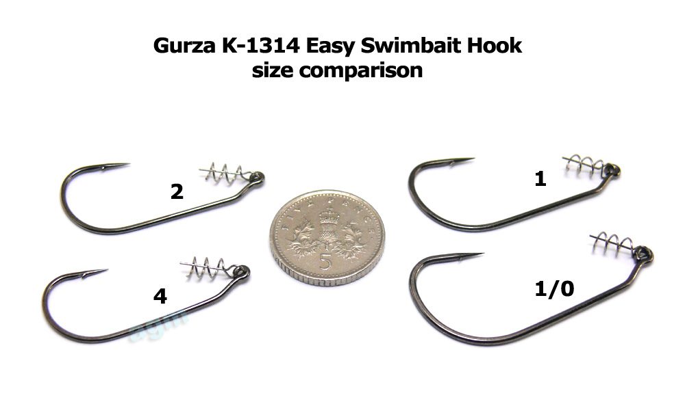 Gurza K1314 Easy Swimbait Hook size 1/0 (9pcs)