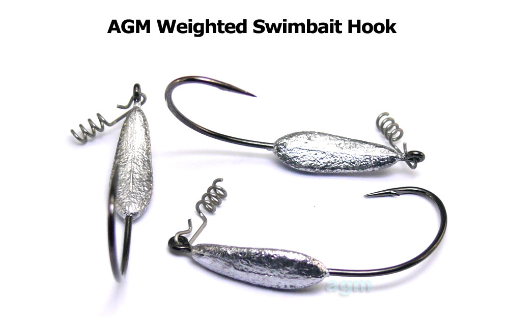 AGM Weighted Swimbait Hook 3.5g - Size 2/0 (5pcs)
