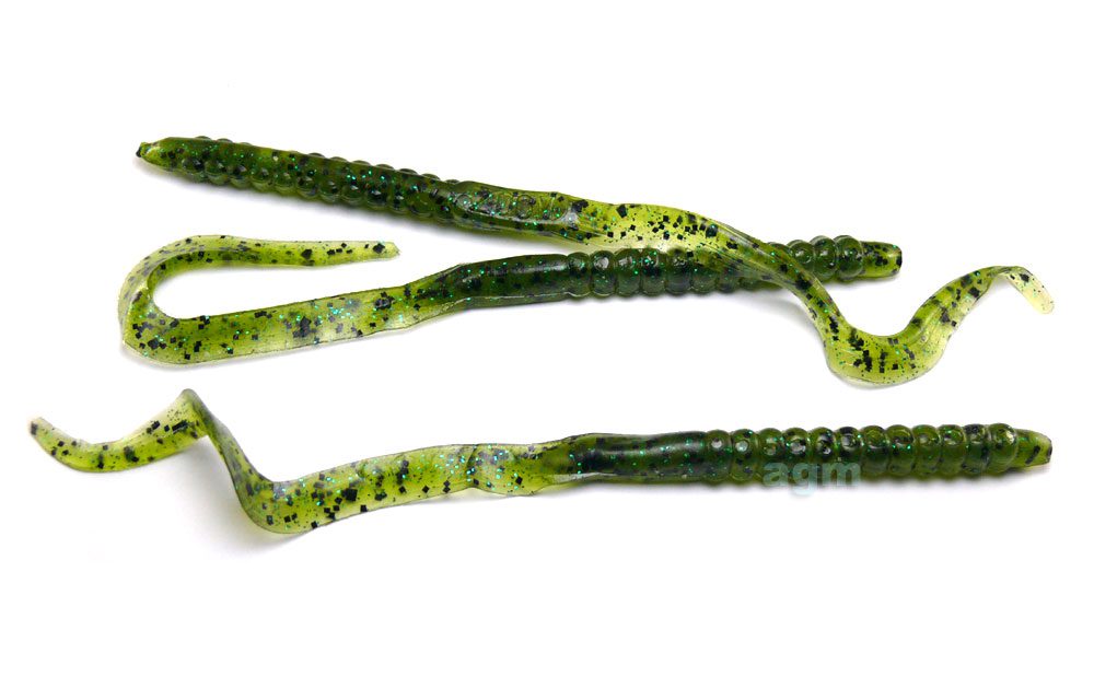 Zoom 6.5 U-Tail Worm - Watermelon Green (10pcs)