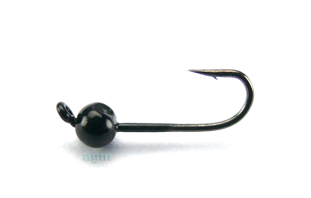 Crazy Fish Tungsten Jig Head Black 0.2g - Size 14 (5pcs)