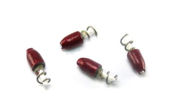 Bullet Weights Screw In Steel Weight Red 0.9g 4pcs