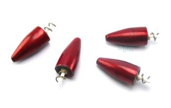 Bullet Weights Screw In Steel Weight Red 9g 4pcs