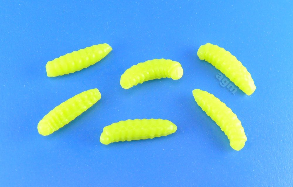 Crazy Fish 0.7″ MF Floating H-Worm – 6 Chartreuse (12pcs)
